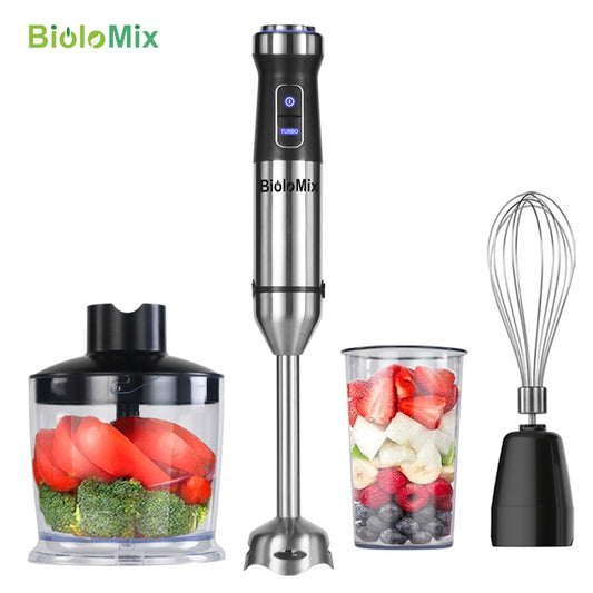 4 in 1 Stainless Steel 1100W Immersion Hand Stick Blender Mixer