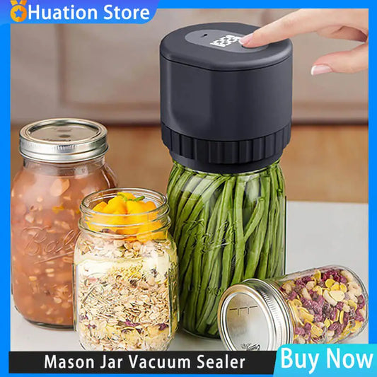 Electric Mason Jar Vacuum Sealer Kit Cordless Automatic Jar Sealer For