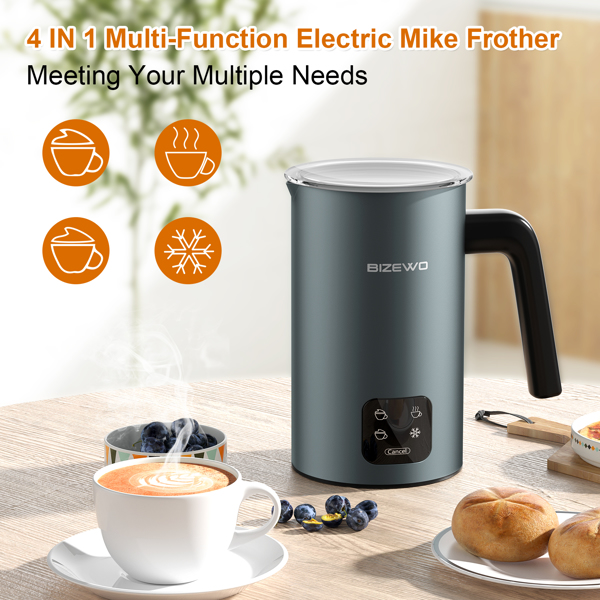 4 IN 1 Automatic Hot and Cold Foam Maker Frother for Coffee